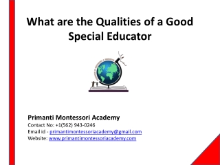 What are the Qualities of a Good Special Educator