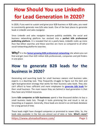 Which is the best source to buy B2B business leads lists