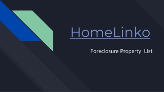 HomeLinko Foreclosure Property List