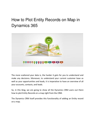How to Plot Entity Records on Map in Dynamics 365