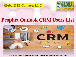 Prophet Outlook CRM Users List