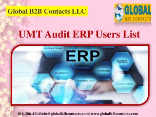 UMT Audit ERP Users List