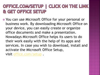 office.com/setup | Click on the link & Get office setup