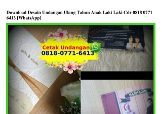 Download Desain Undangan Ulang Tahun Anak Laki Laki Cdr 0818 0771 6413[wa]