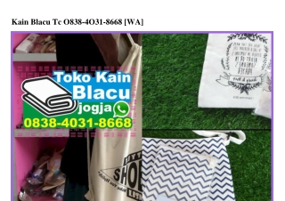 Kain Blacu Tc Ô838–4Ô31–8668[wa]