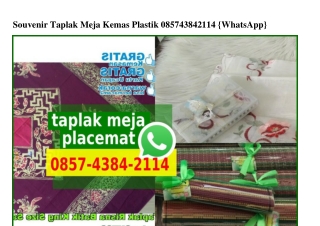 Souvenir Taplak Meja Kemas Plastik 0857–4384–2114[wa]