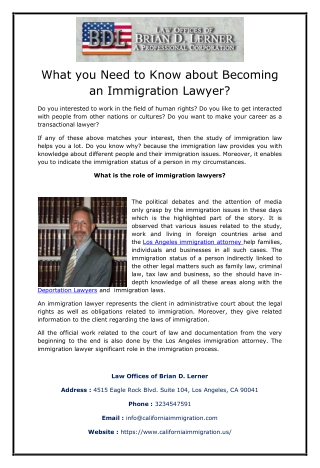 What you Need to Know about Becoming an Immigration Lawyer