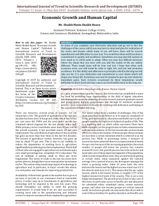 Economic Growth and Human Capital