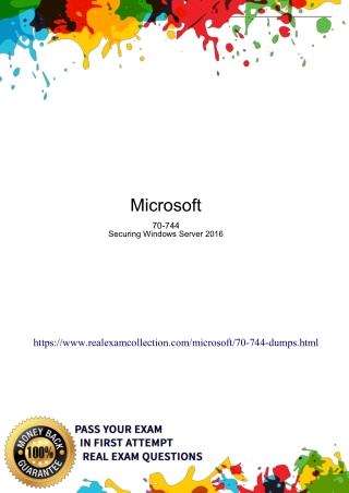 Real Microsoft 70-744 Exam Dumps