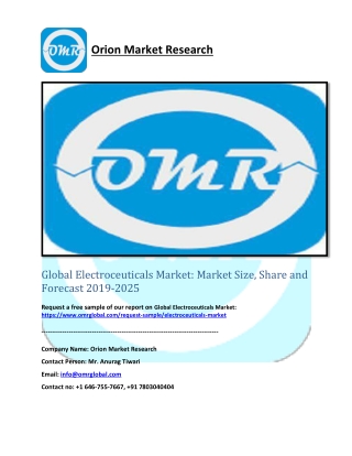 Global Electroceuticals Market: Market Size, Share and Forecast 2019-2025