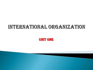 INTERNATIONAL ORGANIZATION