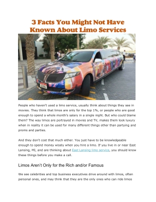 East lansing limo service