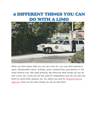 Limousine service near me
