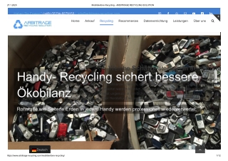 Mobiltelefone Recycling - Arbitrage Recycling Solution