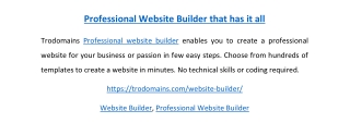 Professional Website Builder that has it all