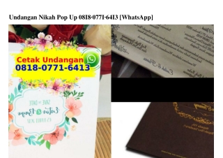 Undangan Nikah Pop Up 0818·0771·6413[wa]