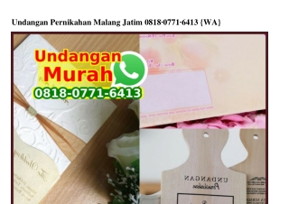 Undangan Pernikahan Malang Jatim Ö818•Ö771•6413[wa]