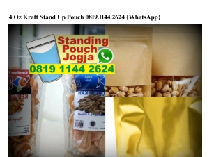 4 Oz Kraft Stand Up Pouch 08I9-II44-2624[wa]