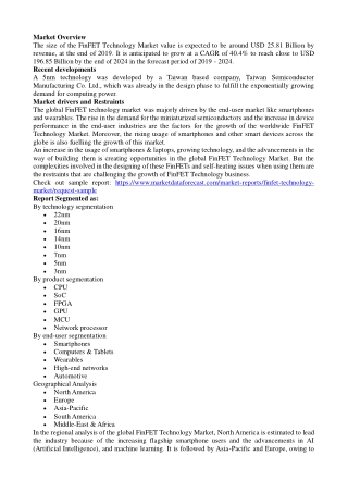 FinFET Technology Market Analysis Report