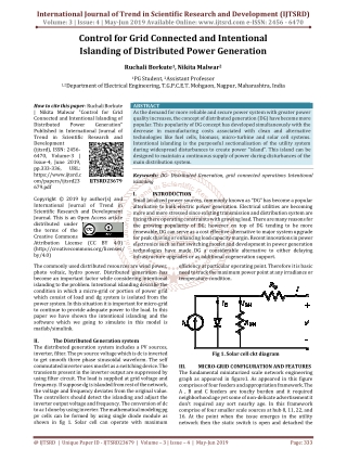 Control for grid connected and intentional islanding of distributed power generation