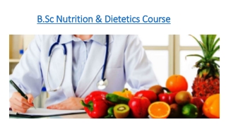 B.Sc Nutrition & Dietetics Course