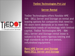 Rent Dell Tower Server Rental | Call: 9036000187 | Dell PowerEdge Series Model Servers Rent