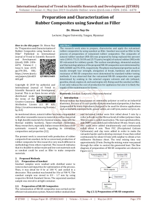 Preparation and characterization of rubber composites using sawdust as filler