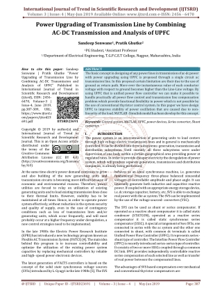 Power Upgrading of Transmission Line by Combining AC-DC Transmission and Analysis of UPFC