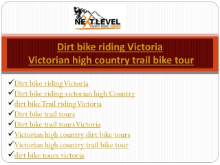dirt bike tours australia