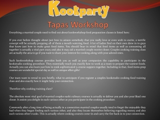 Tapas Workshop