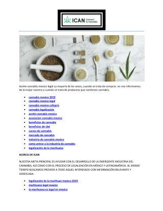 Cannabis information mexico