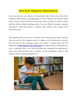Best Kids Magazine Subscriptions