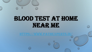 Blood test at home near me