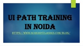 UI Path Training in Noida