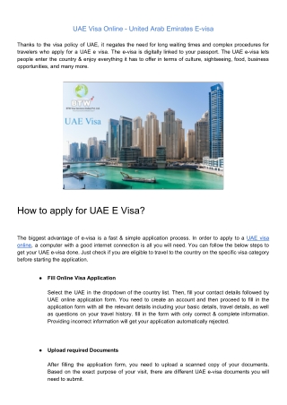 UAE Visa Online