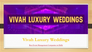 Best event management companies in Delhi