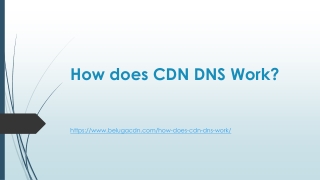 How does CDN DNS work with the best CDN?