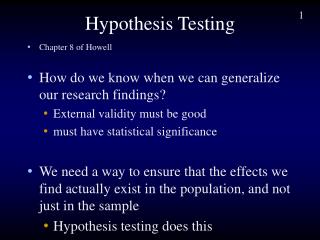 Hypothesis Testing