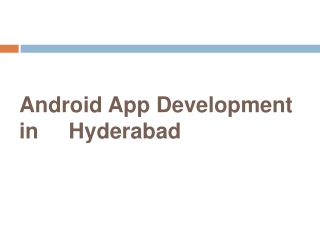 android app development in hyderabad
