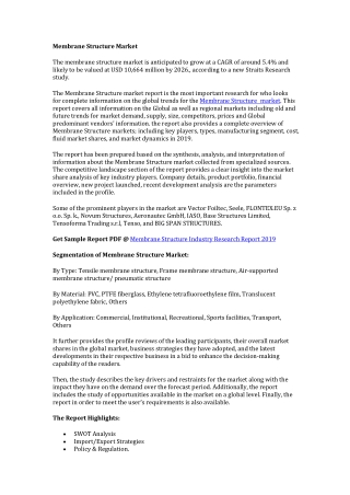 Membrane Structure Market