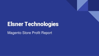Magento Store Profit Report