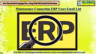 Maintenance Connection ERP Users Email List