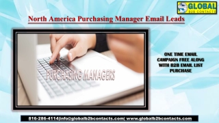 North America Purchasing Manager Email Leads