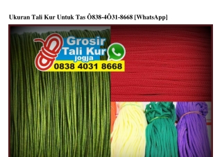 Ukuran Tali Kur Untuk Tas Ô8384Ô318668[wa]