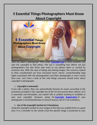 5 Essential Things Photographers Must Know About Copyright