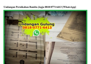 Undangan Pernikahan Bambu Jogja Ö818Ö7716413[wa]