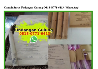 Contoh Surat Undangan Gulung Ô818.Ô771.6413[wa]