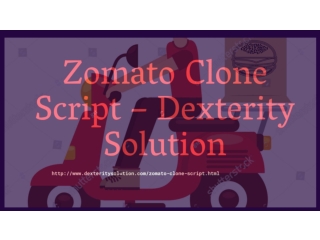 Zomato Clone Script – Dexterity Solution