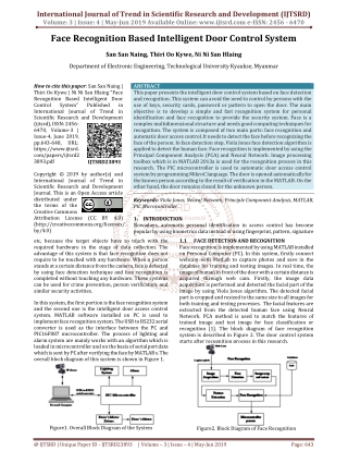 Face Recognition Based Intelligent Door Control System