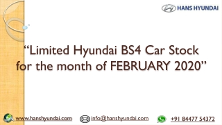 Hyundai February 2020 Car Offers & Discounts | Hans Hyundai